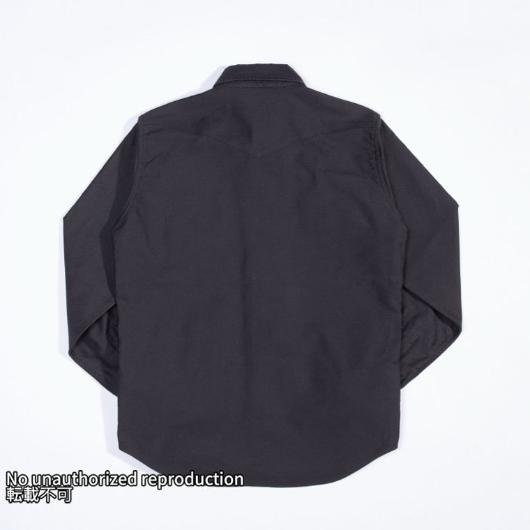 ミリタリーモールスキンウエスタンシャツ／ブラック – IRON HEART