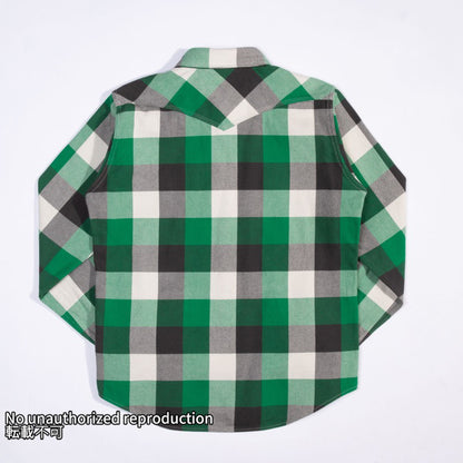 UHFヴィンテージチェックウエスタンシャツ／グリーン