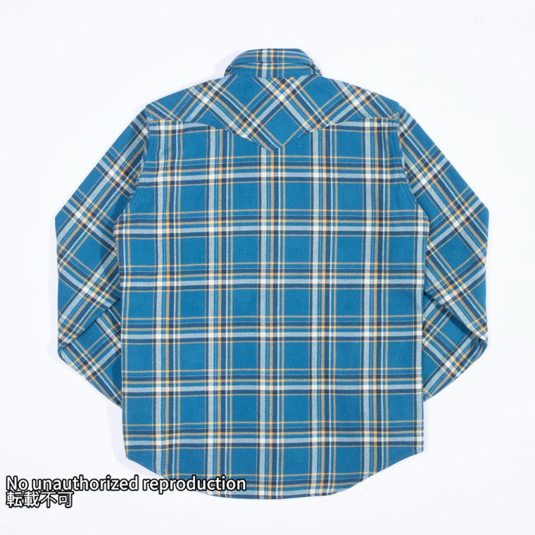 アイアンハート IHSH-07 ヒッコリー ウエスタン シャツ 白/紺 S ALL