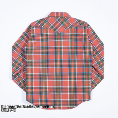 UHFアメリカンチェックウエスタンシャツ／レッド