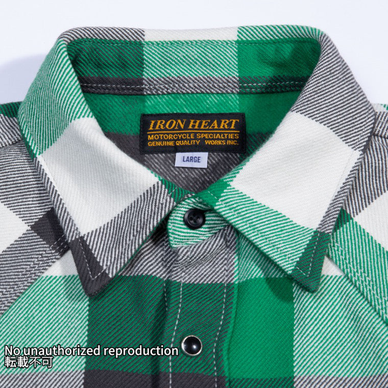 UHFヴィンテージチェックウエスタンシャツ／グリーン