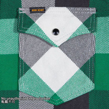 UHFヴィンテージチェックウエスタンシャツ／グリーン