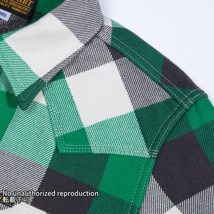 UHFヴィンテージチェックウエスタンシャツ／グリーン