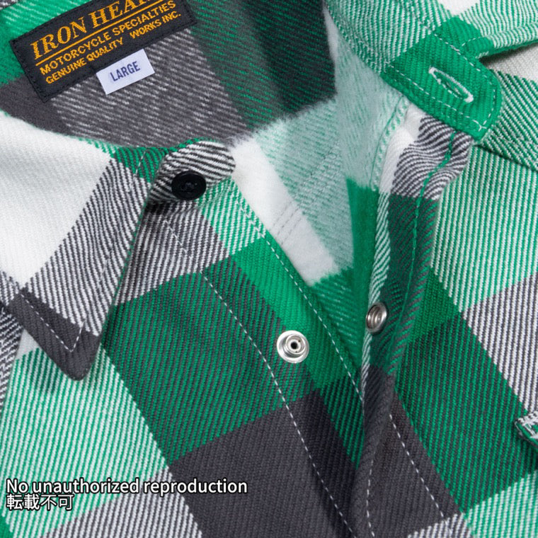 UHFヴィンテージチェックウエスタンシャツ／グリーン
