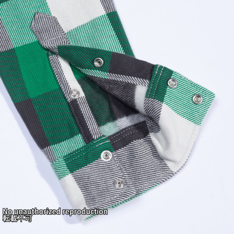 UHFヴィンテージチェックウエスタンシャツ／グリーン