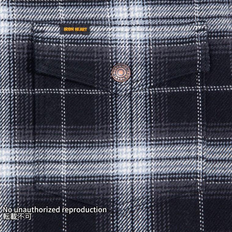 ウルトラヘビーライダースフランネルオンブレーチェック／ブラック