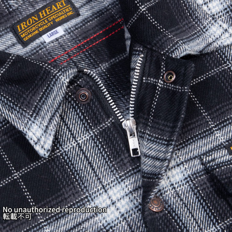 ウルトラヘビーライダースフランネルオンブレーチェック／ブラック