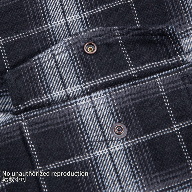 ウルトラヘビーライダースフランネルオンブレーチェック／ブラック