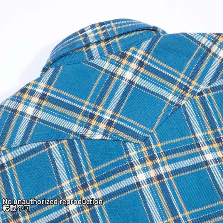 UHFアメリカンチェックウエスタンシャツ／ブルー – IRON HEART