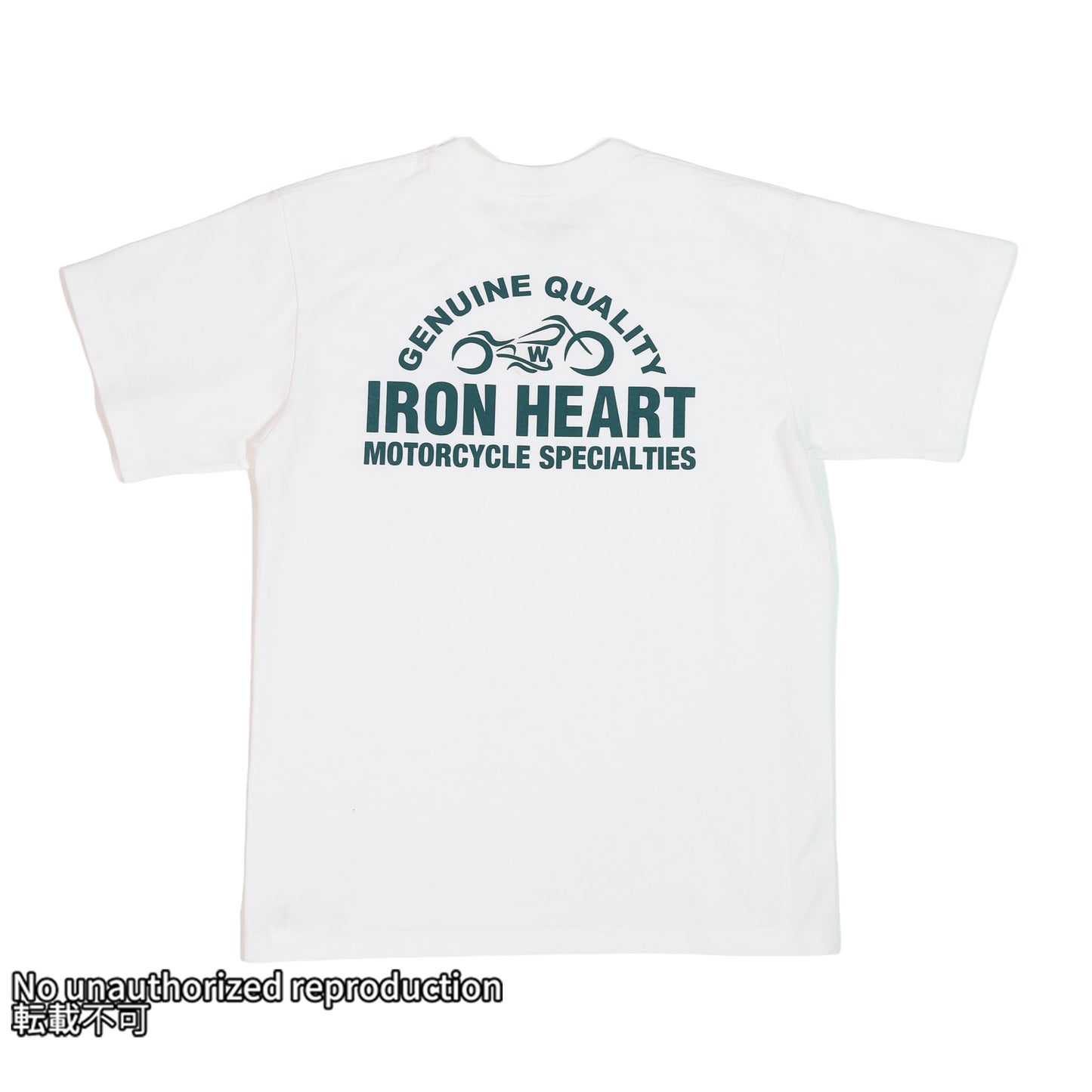 7.5ozヘビーボディプリントTシャツ(バイクロゴ柄)／ホワイト