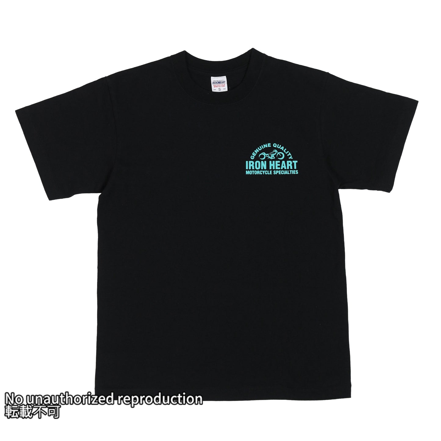 7.5ozヘビーボディプリントTシャツ(バイクロゴ柄)／ブラック