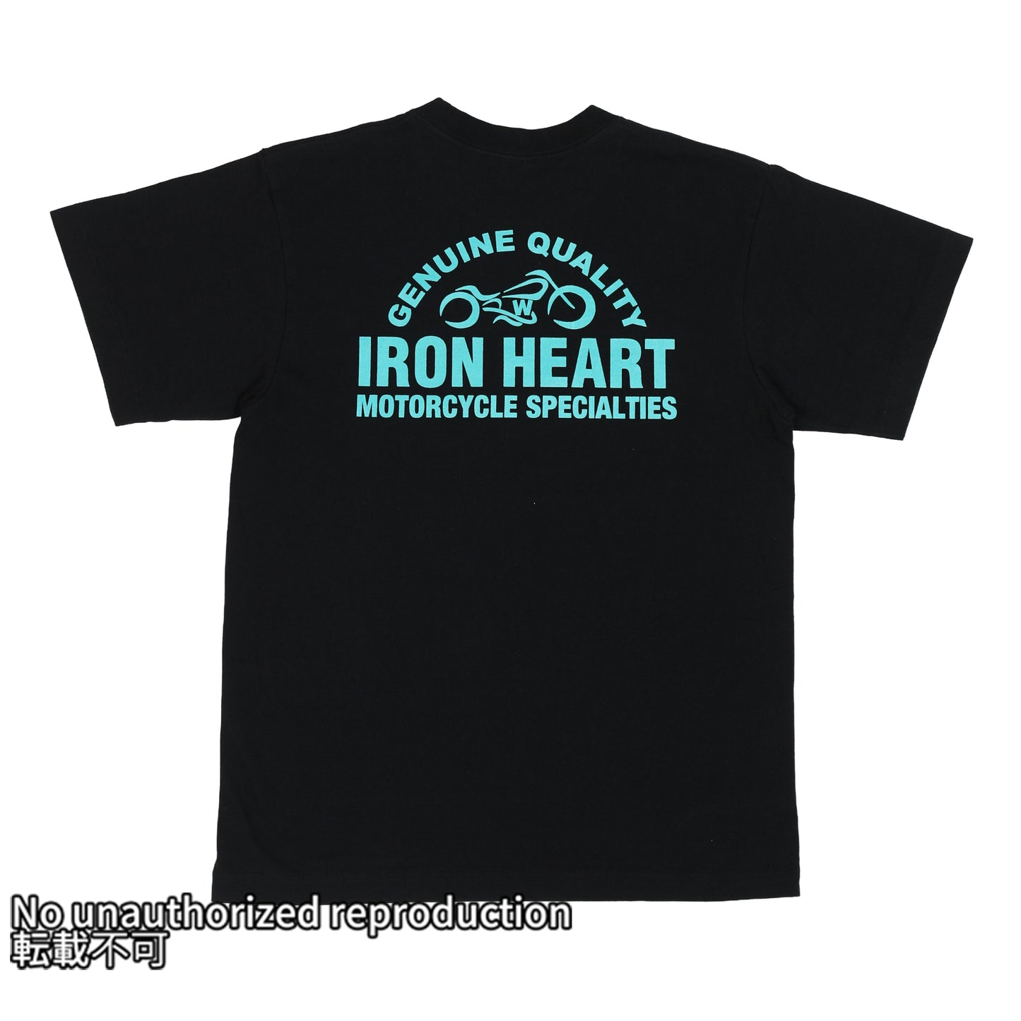 7.5ozヘビーボディプリントTシャツ(バイクロゴ柄)／ブラック