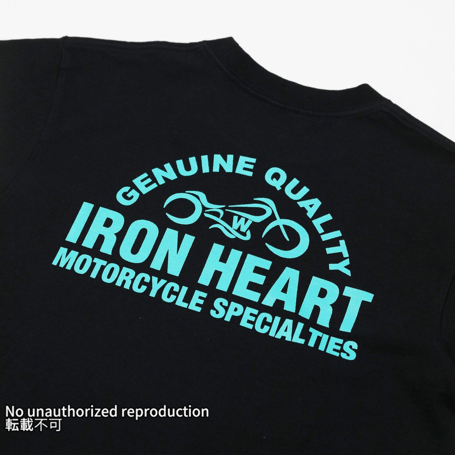 7.5ozヘビーボディプリントTシャツ(バイクロゴ柄)／ブラック