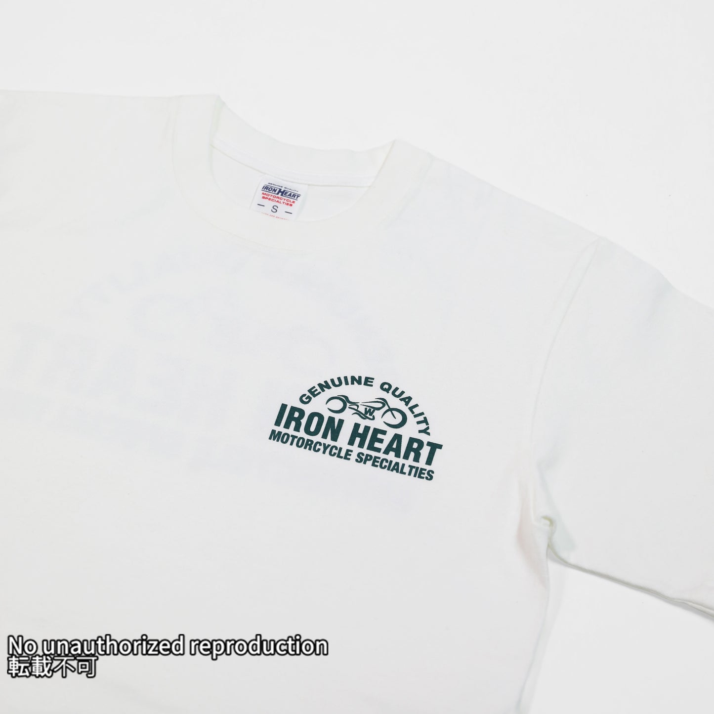 7.5ozヘビーボディプリントTシャツ(バイクロゴ柄)／ホワイト