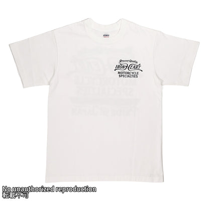 7.5ozヘビーボディプリントTシャツ(MotorcycleSpecialties柄)／ホワイト