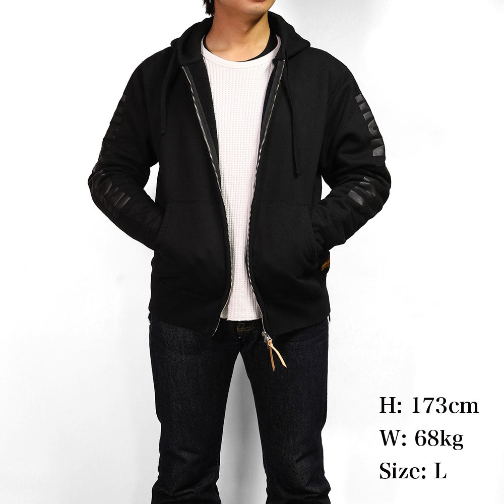 ヘビースウェットジップアップパーカー／ブラック – IRON HEART