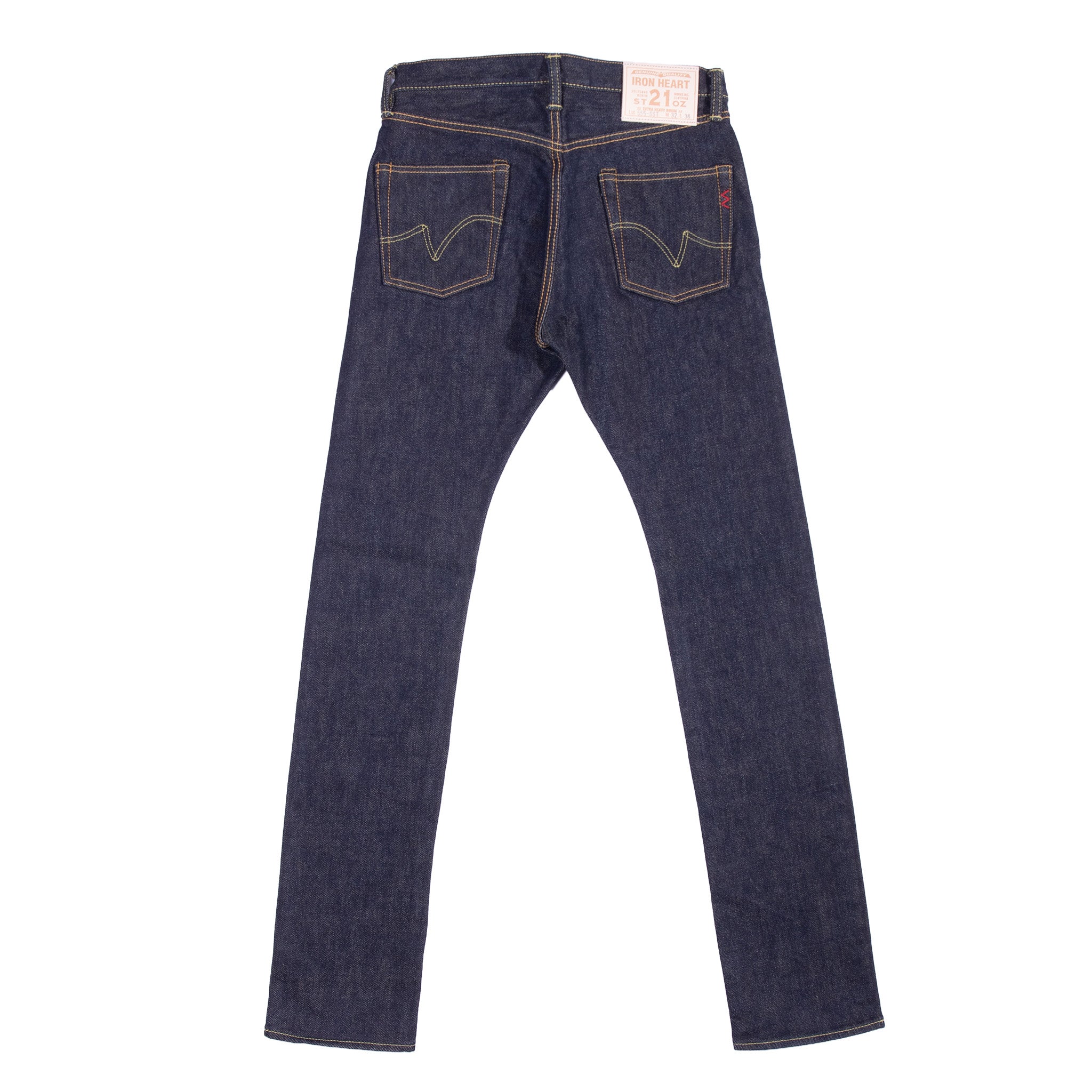 IRON HEART 555-SST 21oz Selvedge Stretch Super Slim Straight Jeans