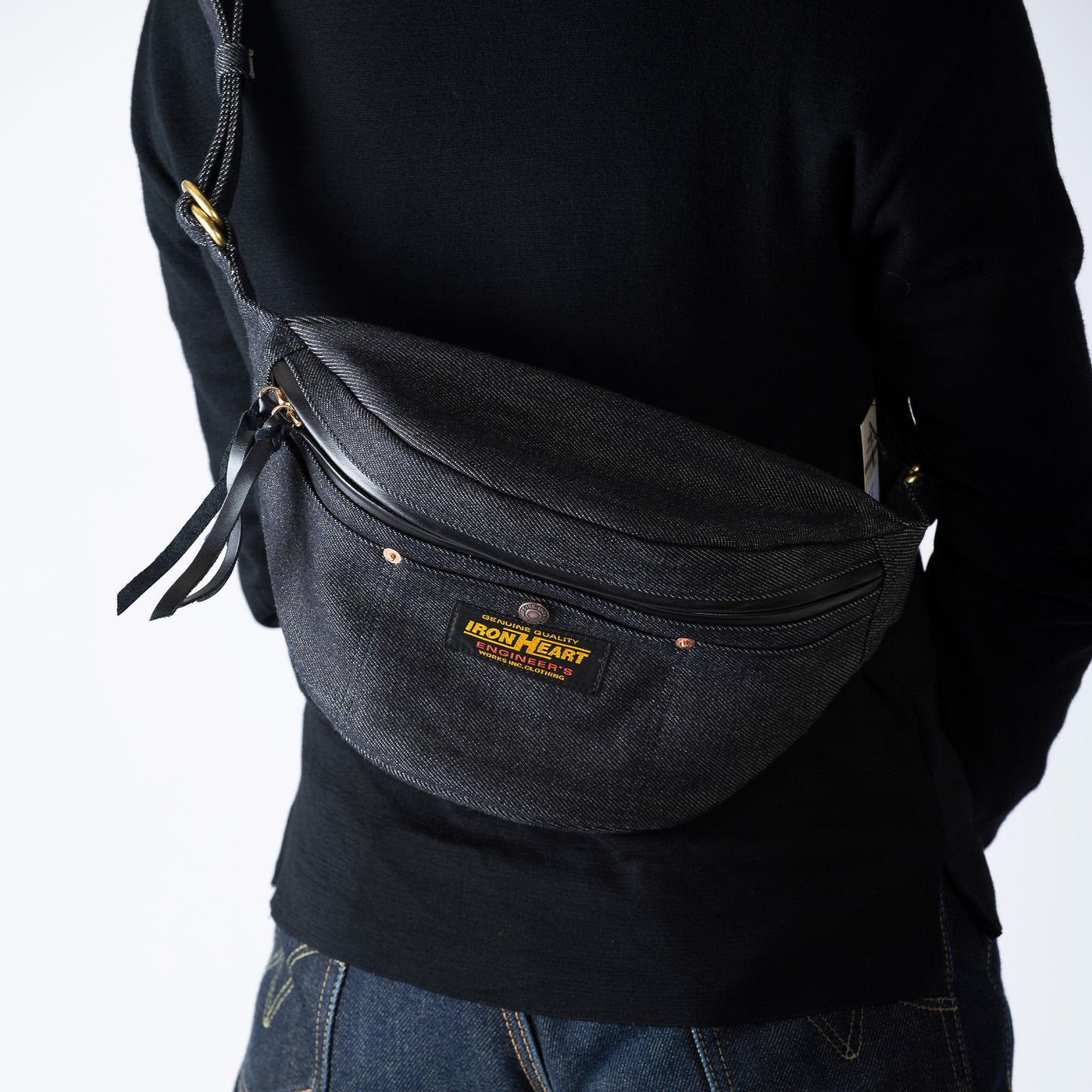 21ozデニムウエストバッグ／インディゴ