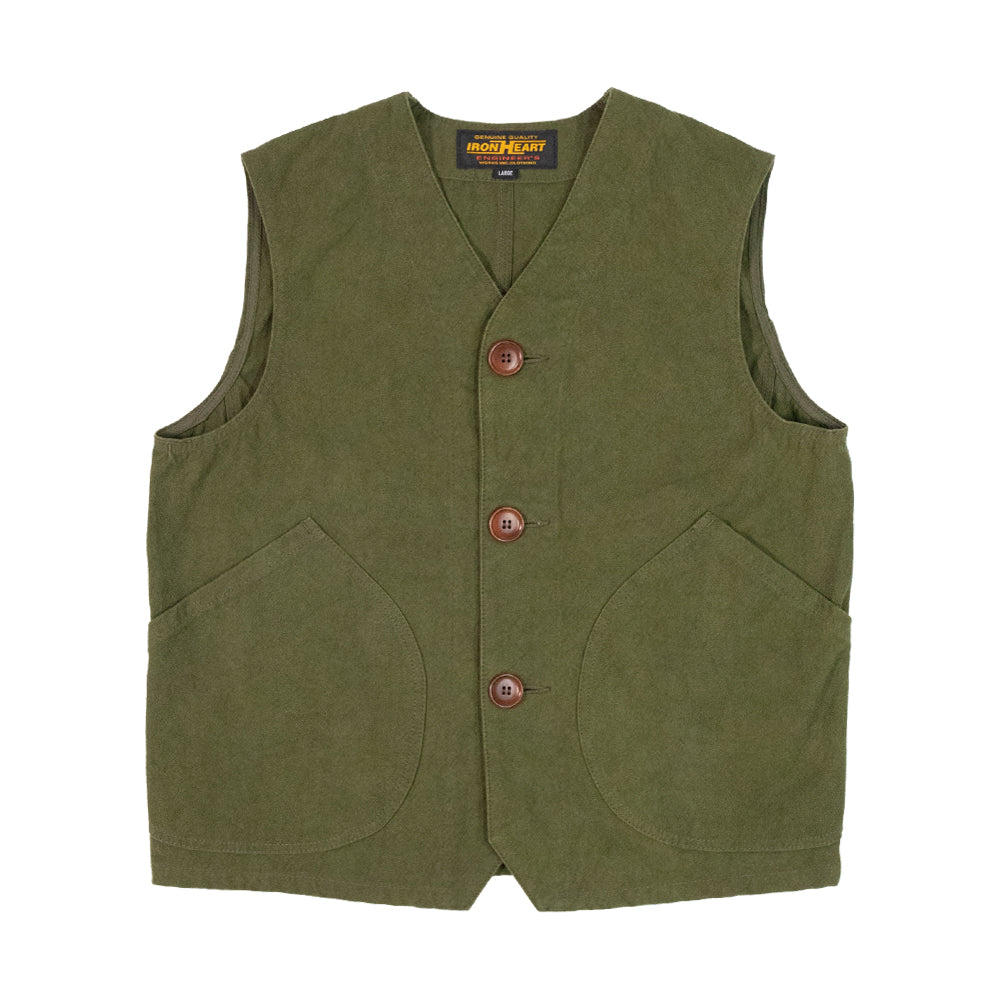 【IHV-52】ダックワークベスト／オリーブ