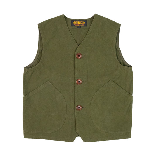 【IHV-52】ダックワークベスト／オリーブ