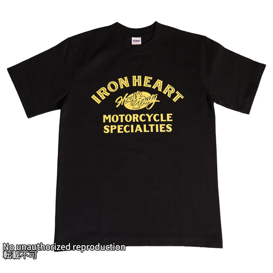 7.5ozヘビーボディプリントTシャツ(HeavyDuty柄)／ブラック