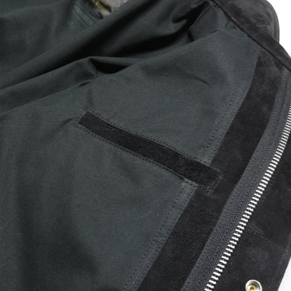 ホースハイドスウェードレザーM-65タイプジャケット／ブラック