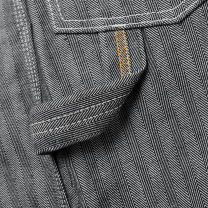 【830】ヘリンボーンペインターパンツ／ブラック