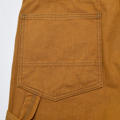 【831】硫化染ヘリンボーンペインターパンツ／ブラウン