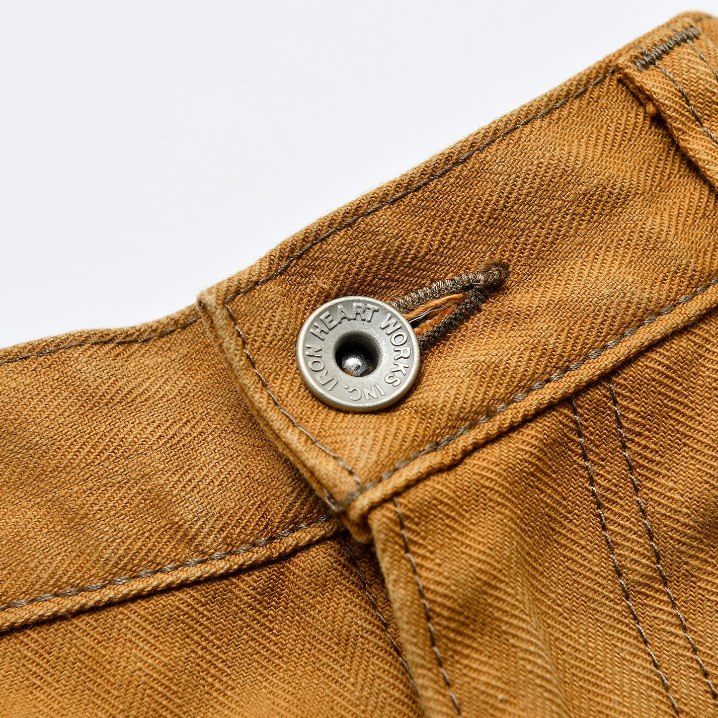 【831】硫化染ヘリンボーンペインターパンツ／ブラウン