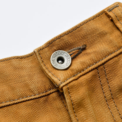 【831】硫化染ヘリンボーンペインターパンツ／ブラウン