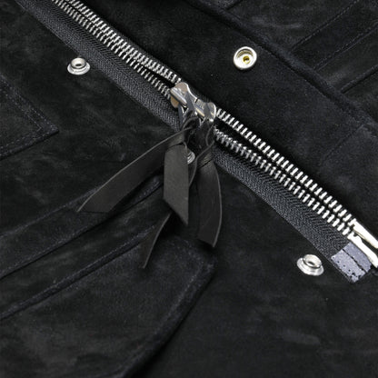 ホースハイドスウェードレザーM-65タイプジャケット／ブラック