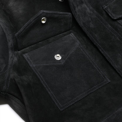 ホースハイドスウェードレザーM-65タイプジャケット／ブラック