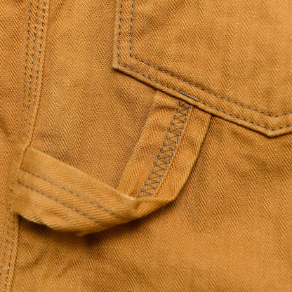 【831】硫化染ヘリンボーンペインターパンツ／ブラウン