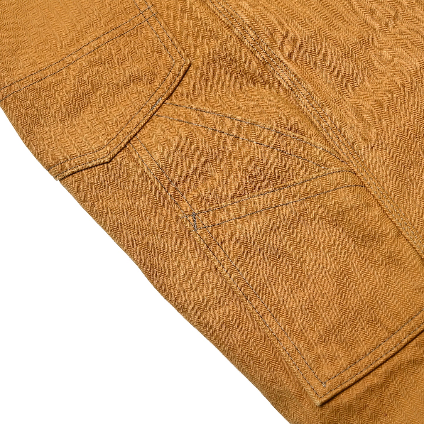 【831】硫化染ヘリンボーンペインターパンツ／ブラウン