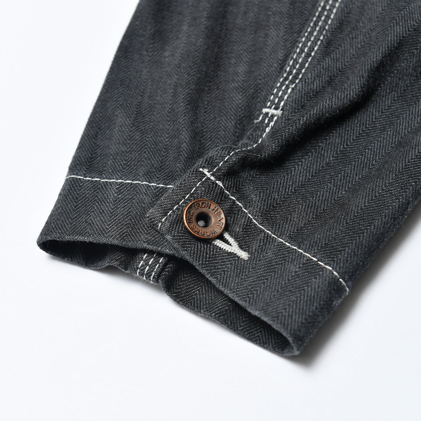 【IHJ-158】ヘリンボーンカラーレスチョアジャケット／ブラック