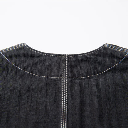 【IHJ-158】ヘリンボーンカラーレスチョアジャケット／ブラック