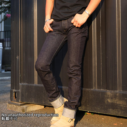 14ozセルビッチスリムテーパード／インディゴ