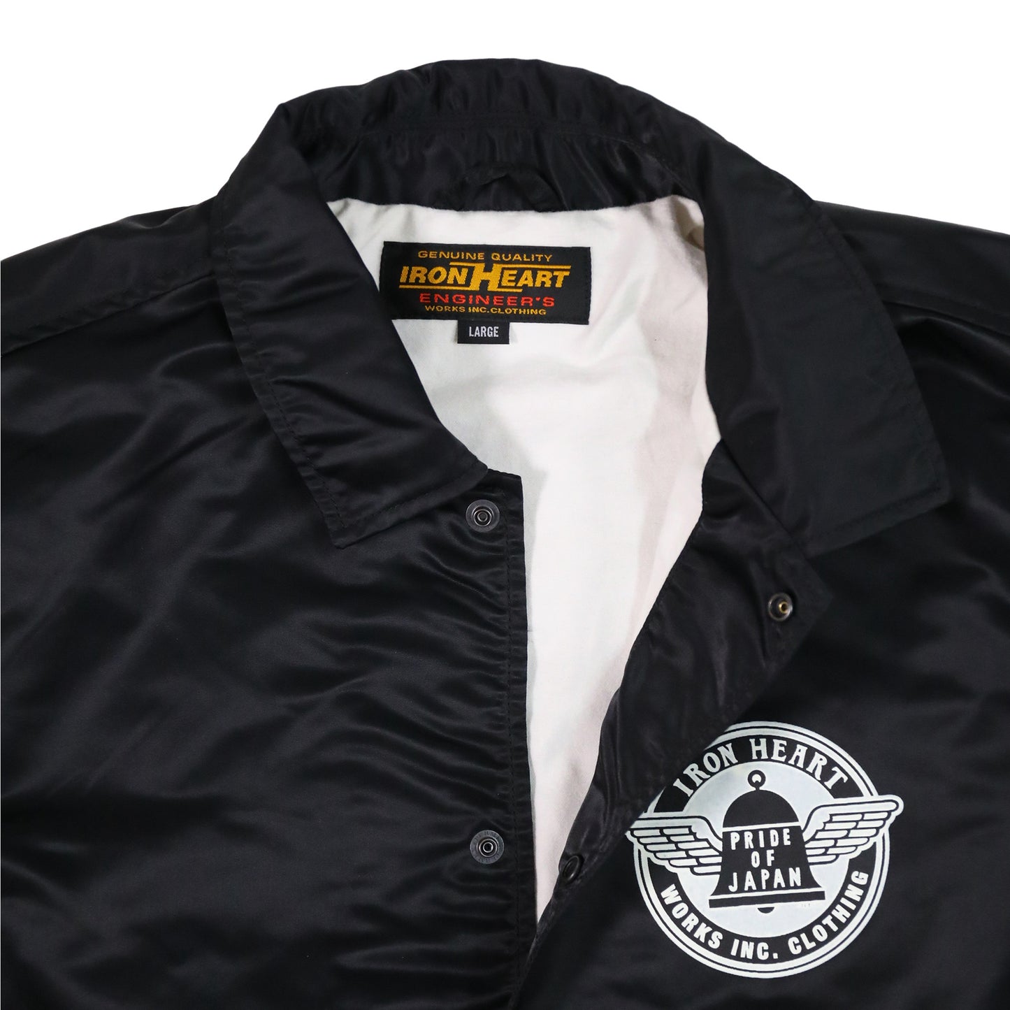 【IHJ-160】ナイロンコーチジャケット／ブラック