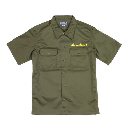 【IHSH-446】T/Cメカニック半袖シャツ／ODグリーン