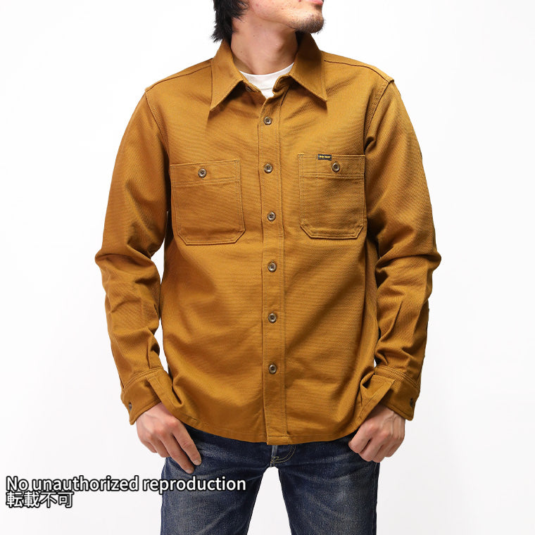 13ozオックスフォードオーバーワークシャツ／キャメル – IRON HEART
