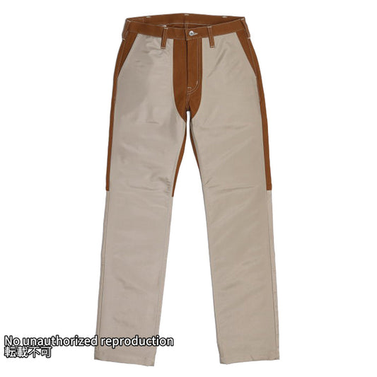 ブラウンダック×ナイロン ダブルニートラウザー