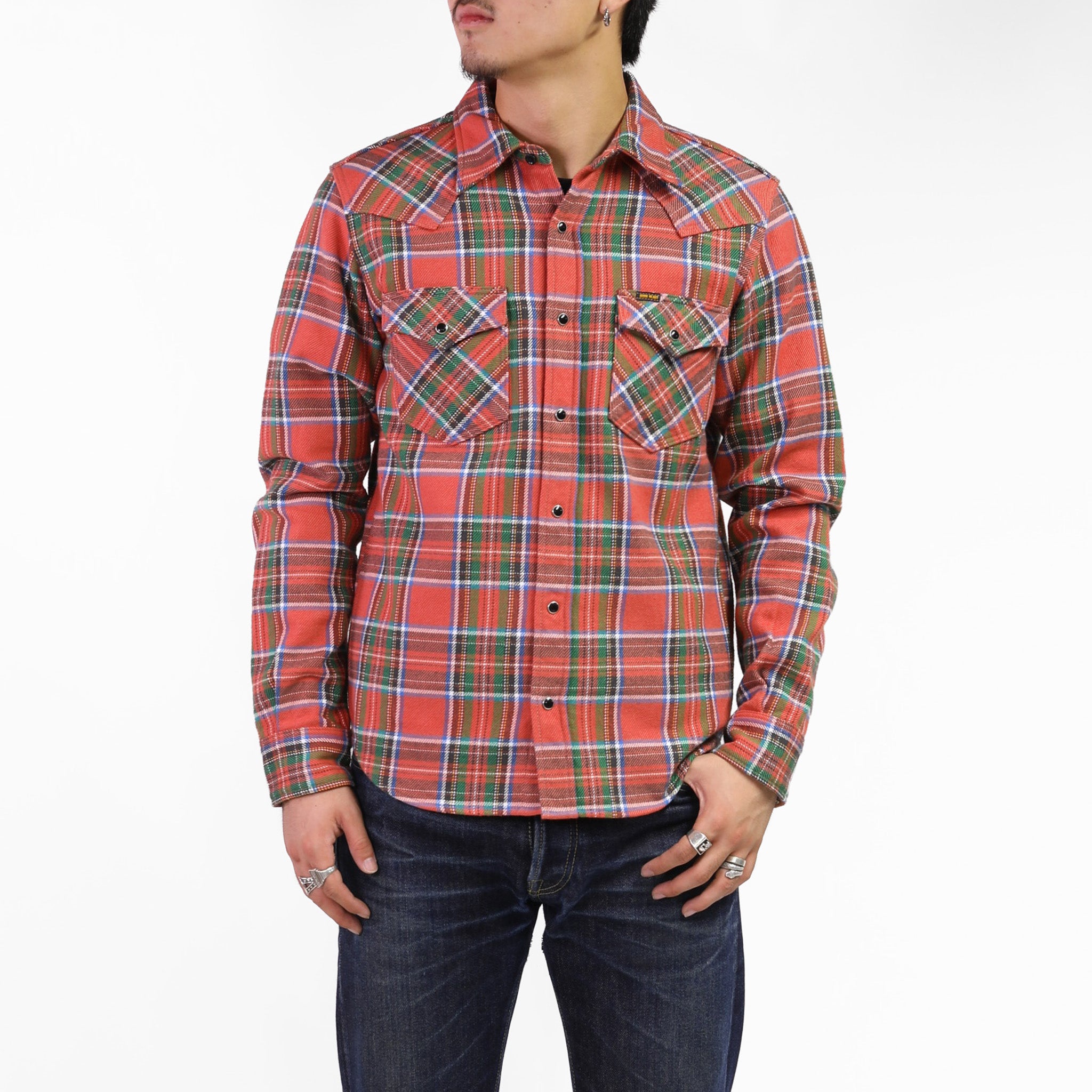 UHFアメリカンチェックウエスタンシャツ／レッド – IRON HEART