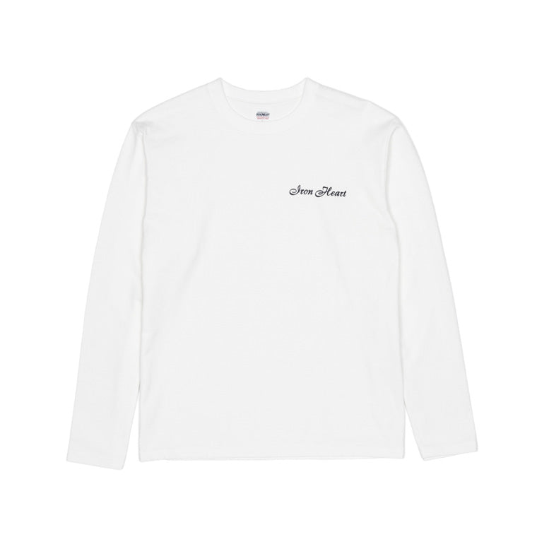7.5ozループウィールクルーネック長袖Ｔシャツ／ホワイト