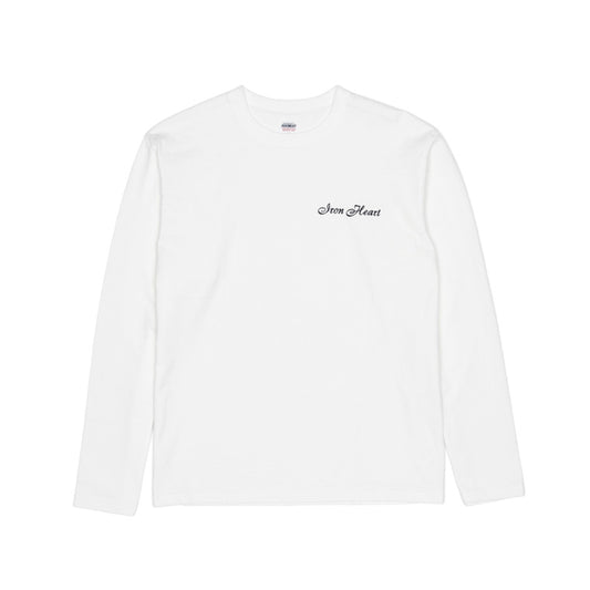 7.5ozループウィールクルーネック長袖Ｔシャツ／ホワイト
