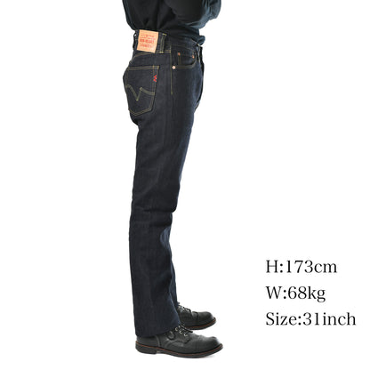 14oz セルビッチデニムハイライズリラックステーパード／インディゴ