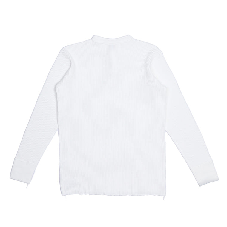 ヘビーサーマル ヘンリーネックロングTシャツ／ホワイト