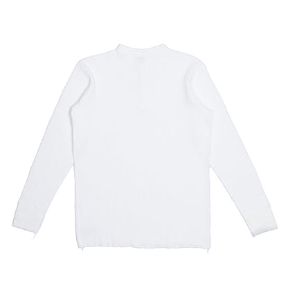 ヘビーサーマル ヘンリーネックロングTシャツ／ホワイト