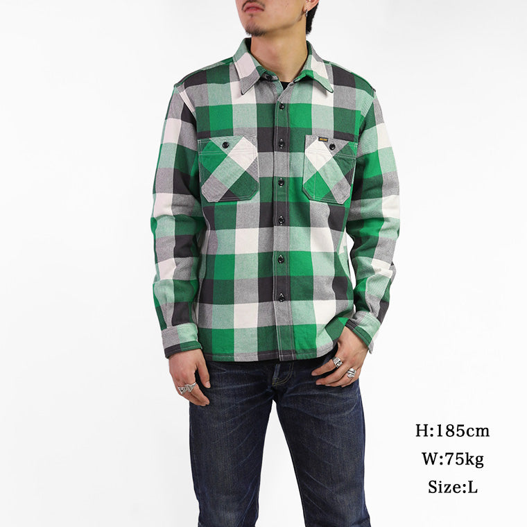 IRON HEART アイアンハート ネルシャツ サイズL IRON HEART / アイアンハート】ネルシャツ/IHSHｰ300 ウルトラ