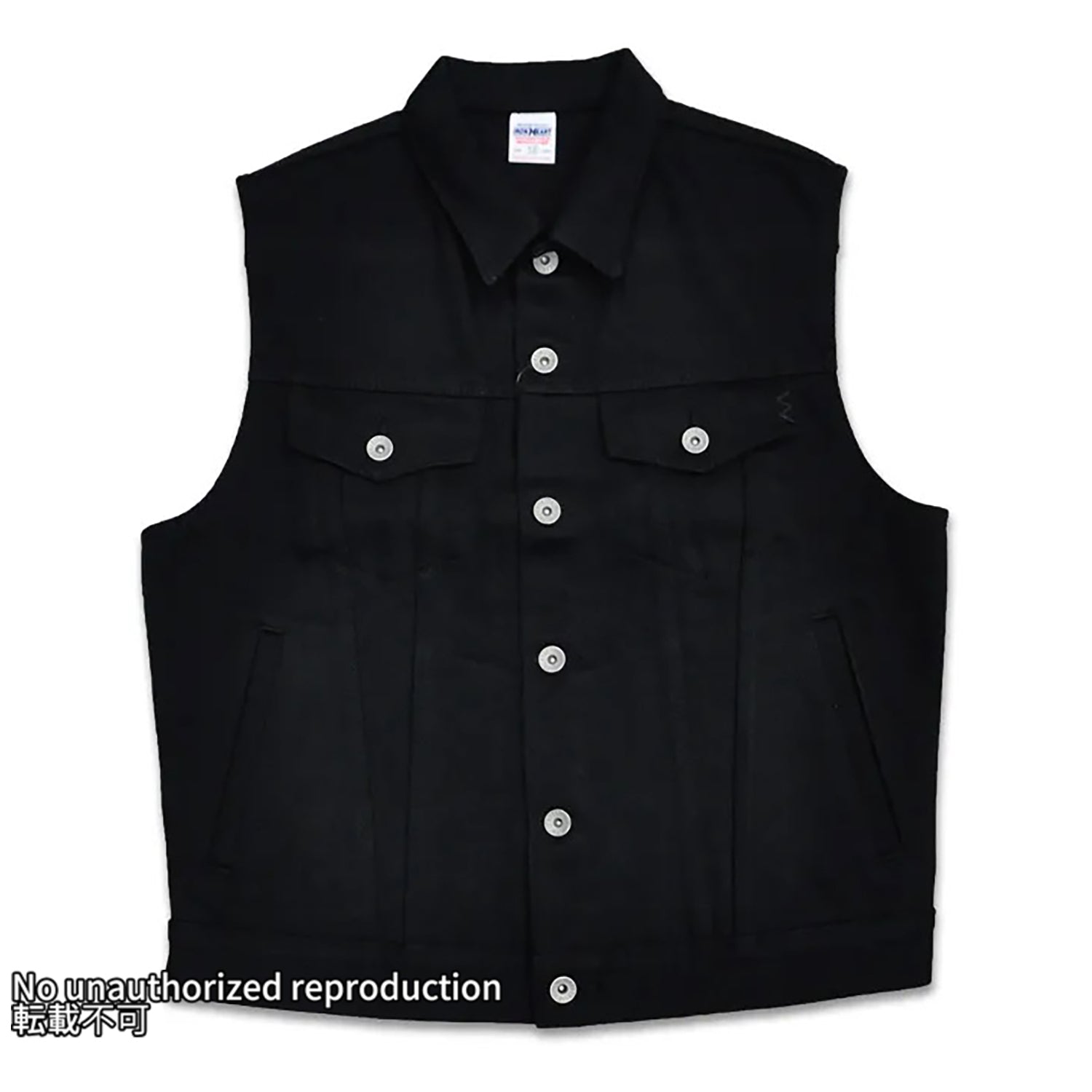 希少　アイアンハート IRON HEART 21oz黒鎧デニム ベスト 40 VEST – IRON HEART