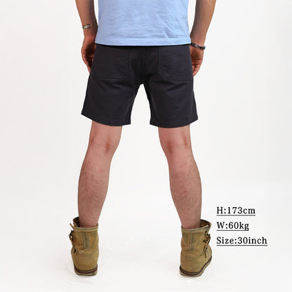 ダブルフロントダックショーツ／ブラック